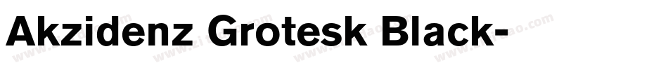 Akzidenz Grotesk Black字体转换